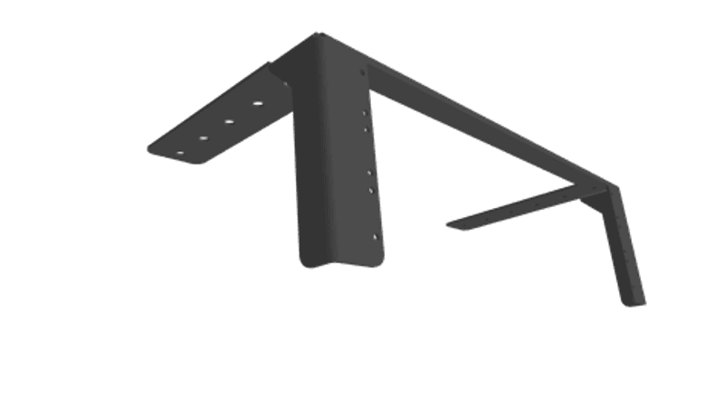 Brakett/rackskinne for vegg/tak 3U, max 25kg