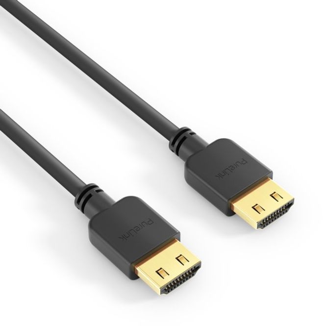Hovedbilde PureLink Kabel HDMI Slim Install 4K HDR 18Gbps 0,5m Sort