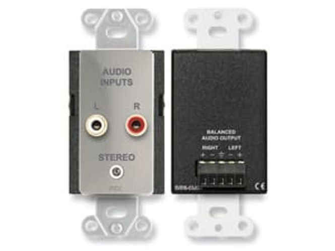 Hovedbilde RDL Termineringsplate RCA+3,5mm trafobal. Stereo, for USbox,Stål