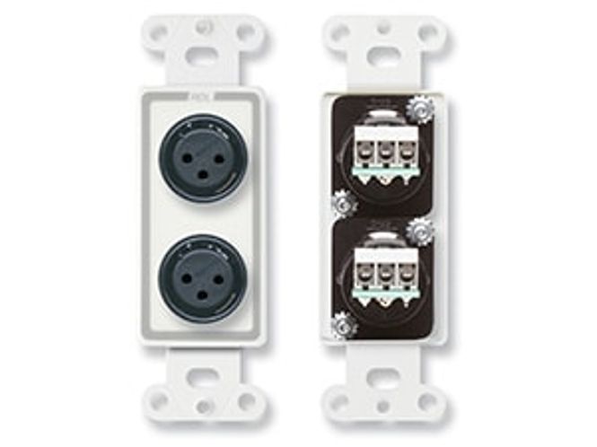 Hovedbilde RDL Termineringsplate 2x XLR3F for US-veggboks