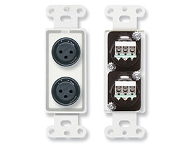 RDL Termineringsplate 2x XLR3F for US-veggboks