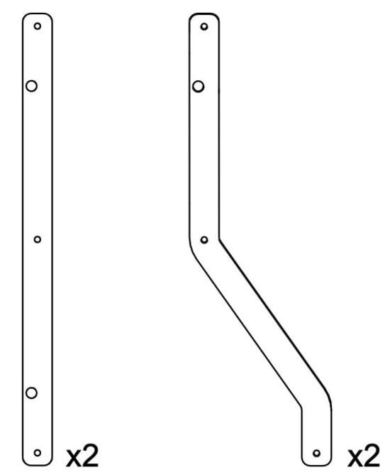 Hovedbilde End rear rigging plates f/A15iW & A10iW på/under KS21iW,Hvit