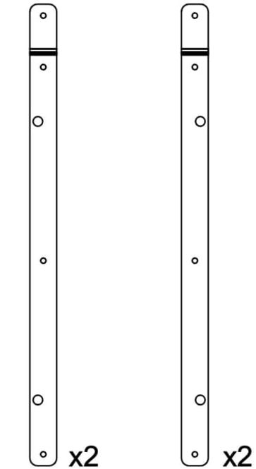 Hovedbilde Rigging plates for KS21I x4  (Front x2, Rear x2)