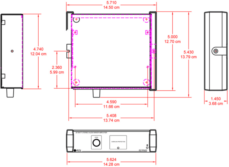 RDL Forsterker 2x10W RCA