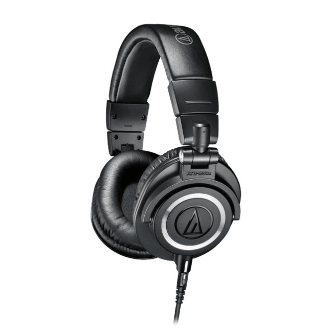 Hovedbilde Audio-Technica hodetelefon studio monitor m/3 kabler, sort