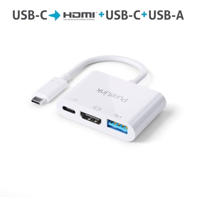 Hovedbilde Adapter USB-C til HDMI |USB-A|USB-C 4K30/ 5Gbps / 60W