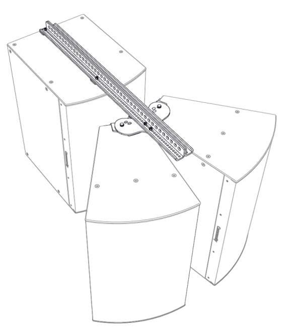 Hovedbilde Dobbel HORIZ.SPLAY W/ EXTKIT f/3 Veis I Serien Modeller Hvit