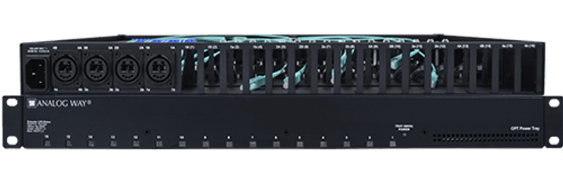 RackMountPowerTray 8TX/RX opt.ext.-4xOpt.CON Duo fiberOptCon