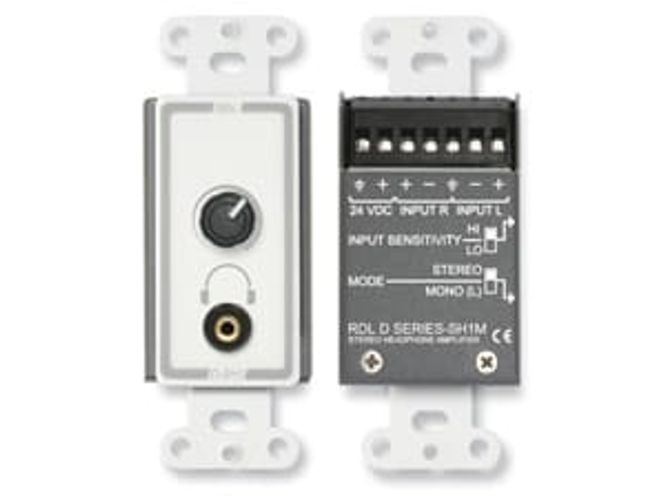 Hovedbilde RDL Forsterker Hodetelefon Stereo 3,5mm for US-veggboks, hvit