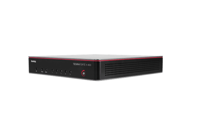 Hovedbilde DSP w/4 PoE+ ports. AVB & Dante,2x2analog I/O,St USB & 4xAEC