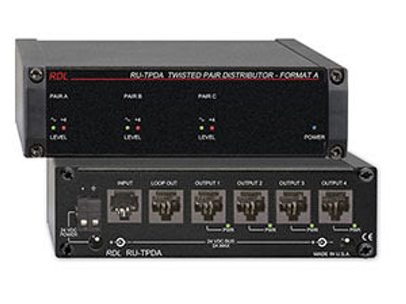 RDL Distributor Twisted Pair format A 1:4