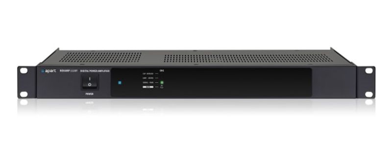 Forsterker, klasseD 1x120W@100V eller @4Ohm,vifteløs, 1U,19