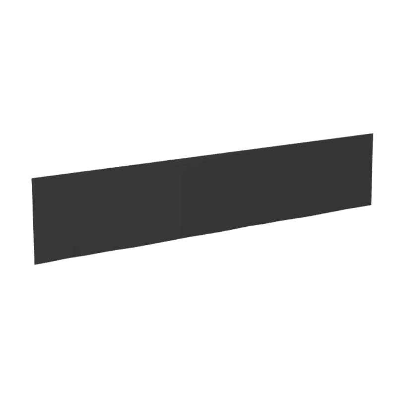 Sceneskjørt Velur 1000x2050mm, borrelås, Sort