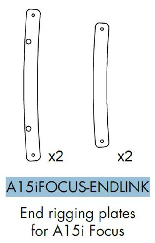 End rigging plates f/A15iW Focus (white)