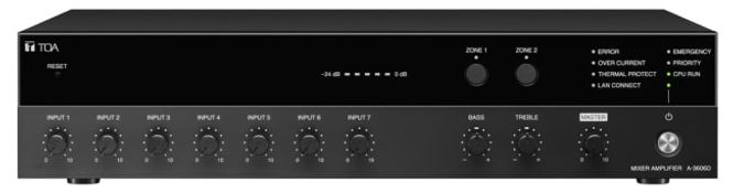 Hovedbilde Digital Mikseforsterker 240W, 7in, 6mic max, 100V/8ohm, DSP, Web
