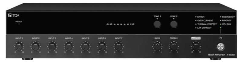 Digital Mikseforsterker 240W, 7in, 6mic max, 100V/8ohm, DSP, Web
