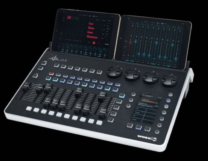 8 DMX universes with physical controls.