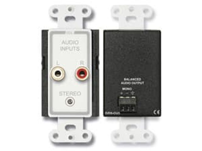 Hovedbilde RDL Termineringsplate RCA+3,5mm trafobal. for US-veggboks mono