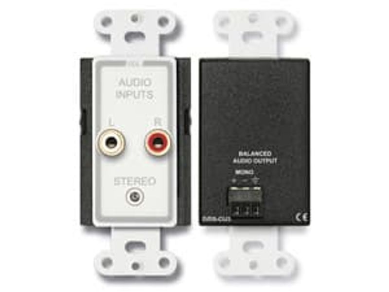 RDL Termineringsplate RCA+3,5mm trafobal. for US-veggboks mono