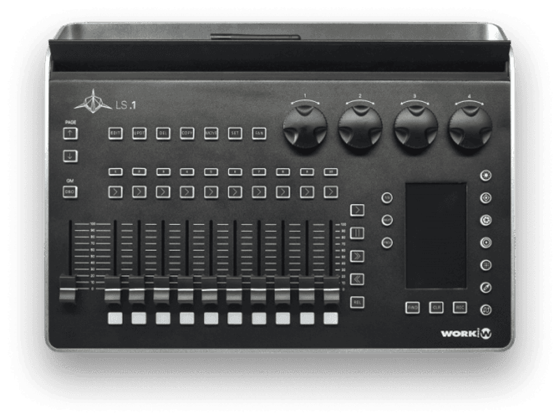 8 DMX universes with physical controls.