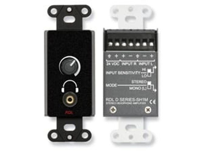 Hovedbilde RDL Forsterker Hodetelefon Stereo 3,5mm for US-veggboks, sort
