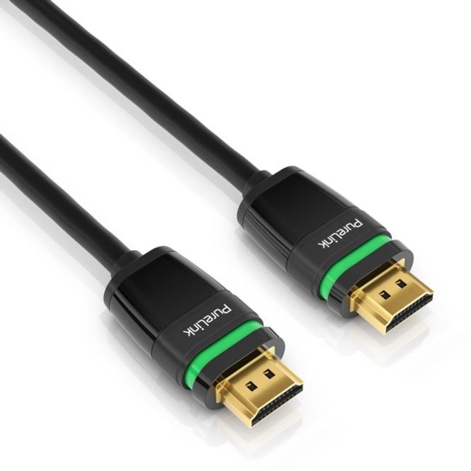 Hovedbilde Kabel HDMI m/lås 4K 18Gbps 2m passiv Sort Halogenfri