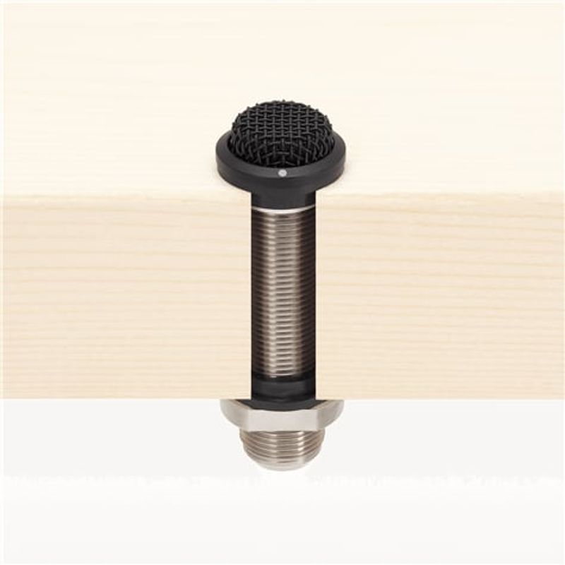 Miniature Card Cond 3-Pin Flush-Mount Boundary Mic, Sort