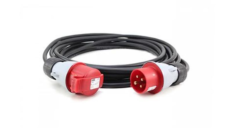Motorkabel DC, 16A400V-4P, M/F, 4x2,5mm2, 20meter