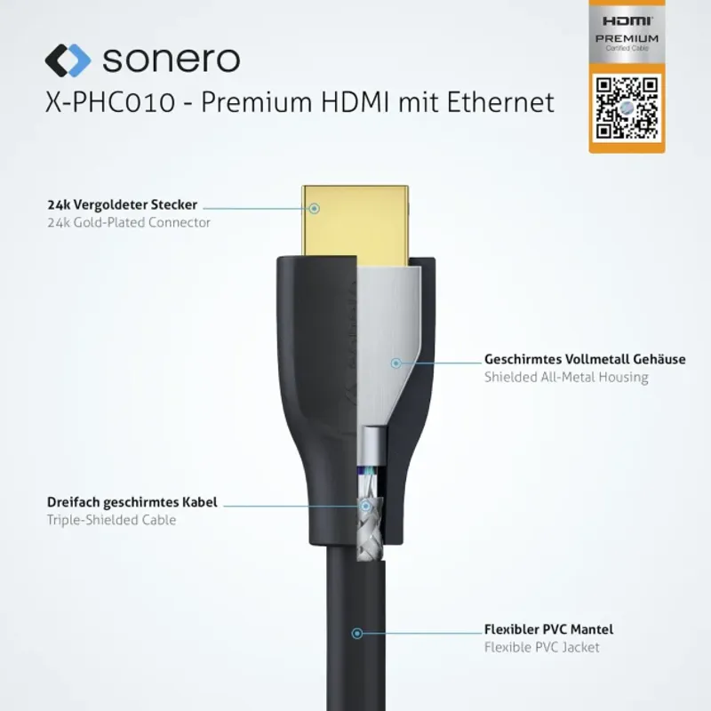Kabel HDMI 2.0 4K 18Gbps 3 meter